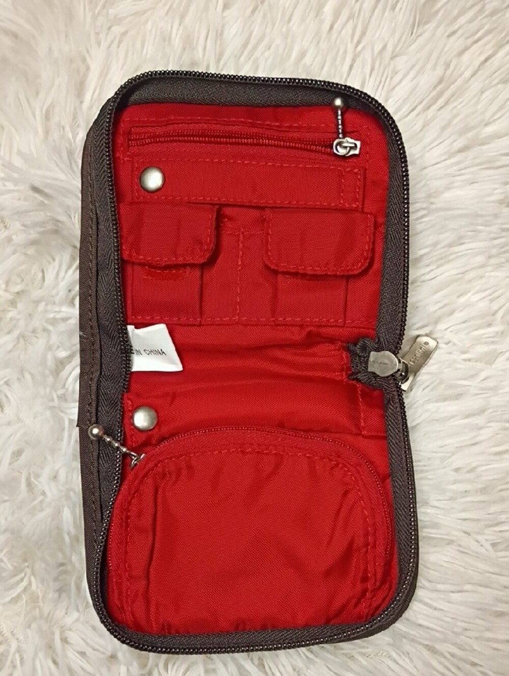 Baggallini Brown Compact Travel Pouch Wallet - Picture 3 of 10
